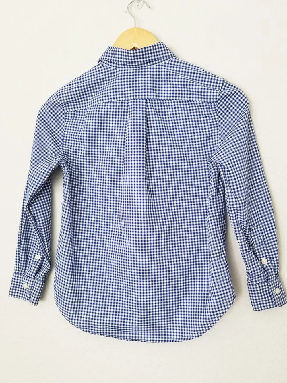 Polo Ralph Lauren Boys S/8 Gingham Cotton Poplin Button Down Shirt Top Pony $60